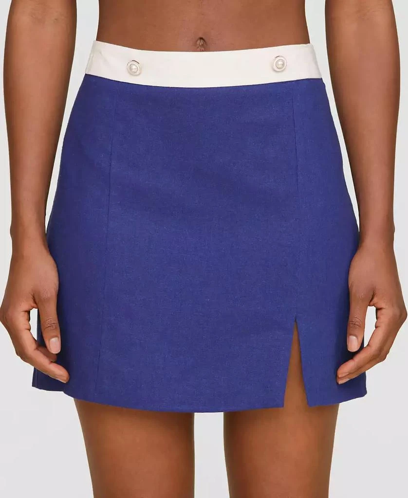 Avec Les Filles Women's Side-Slit Miniskirt 7