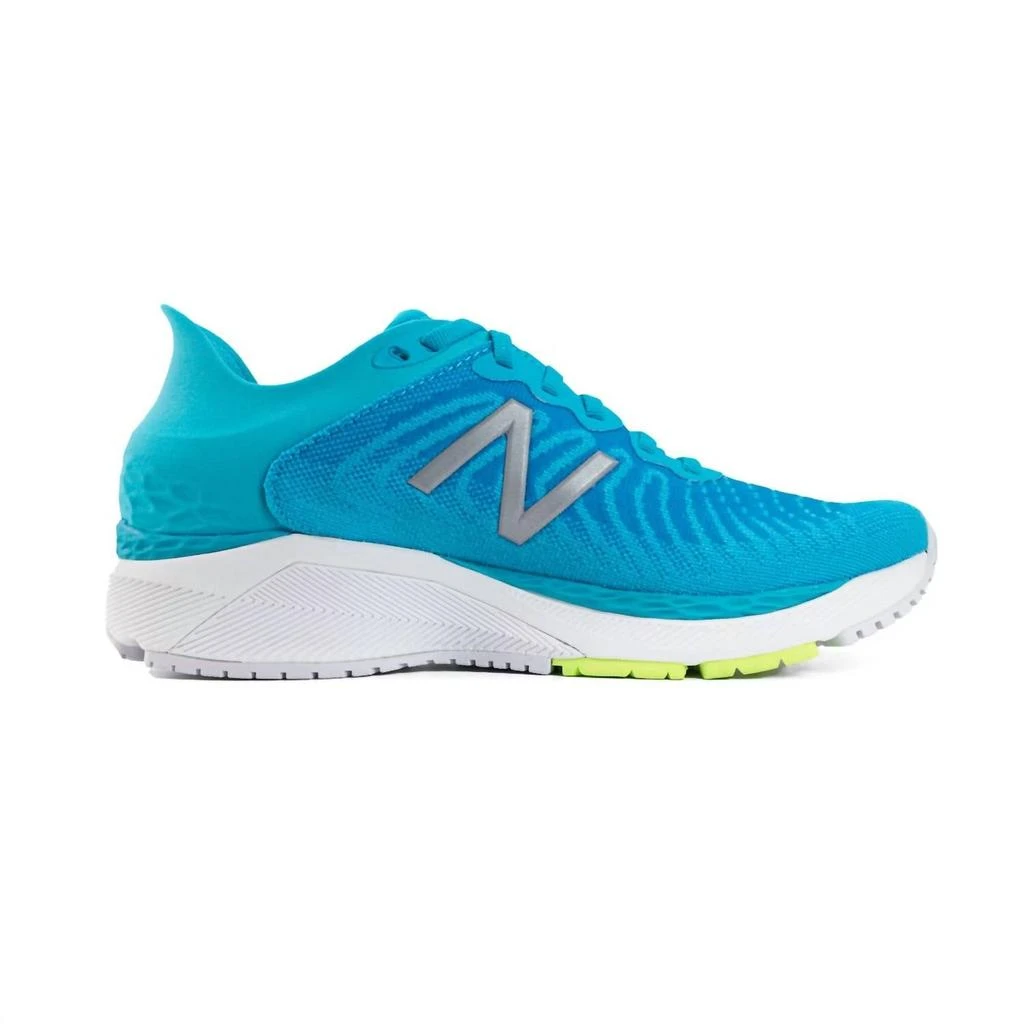 New Balance Women's Fresh Foam 860V11 Running Shoes - B/medium Width In Virtual Sky/lime Glo 3