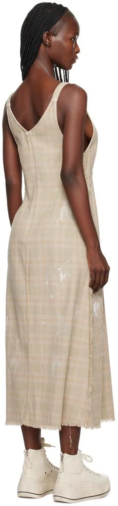 R13 SSENSE Exclusive Beige Grunge Midi Dress 3