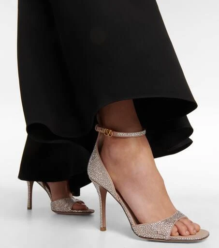 Valentino VLogo embellished leather sandals 4