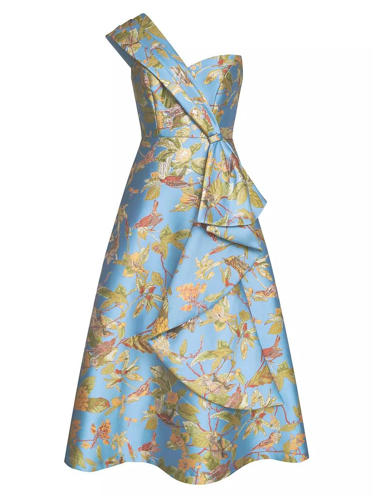 Theia Dalia Floral One-Shoulder Cocktail Dress 1