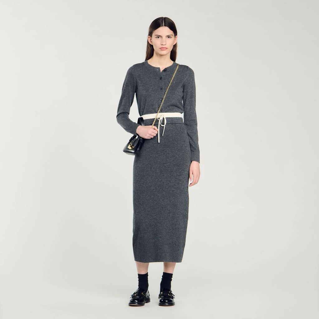 Sandro Maxi double waistband skirt 1