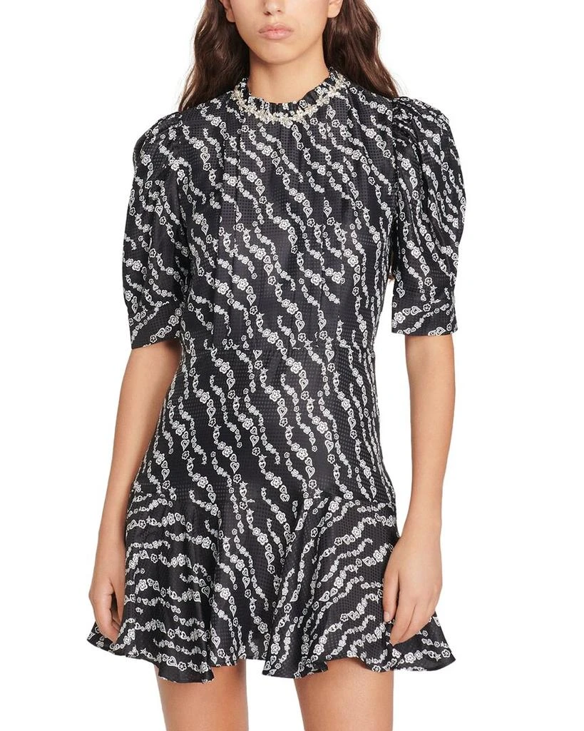 Sandro Woven Silk-Blend Dress 1