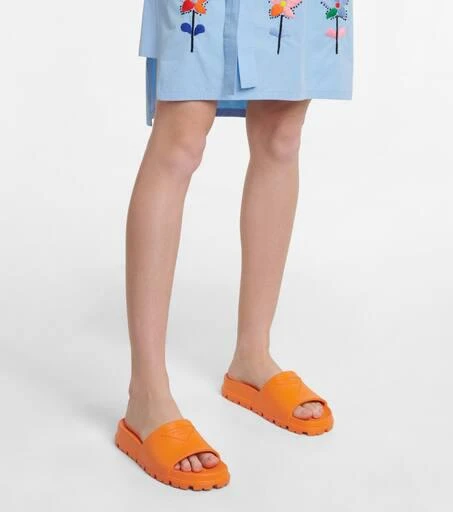Prada Logo rubber slides 4