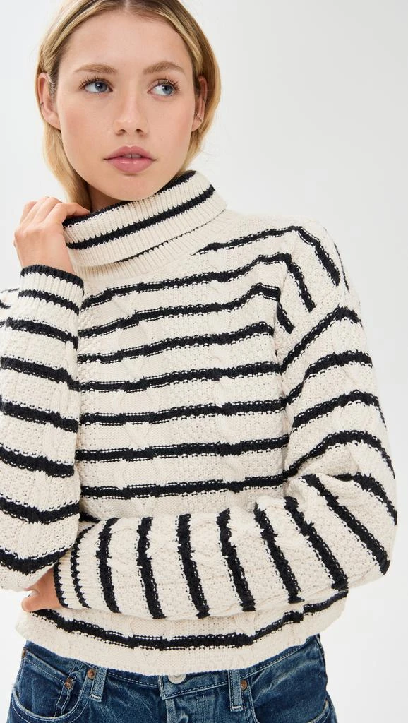 ASKK NY Cable Cropped Crew Sweater 1