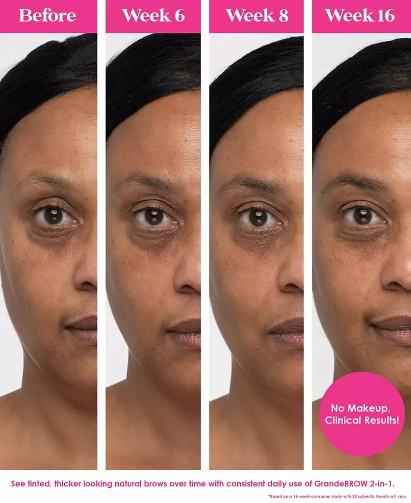 Grande Cosmetics Travel-Size GrandeBROW 2-In-1 Tinted Brow Gel + Brow Enhancing Serum, 0.02 oz. 4