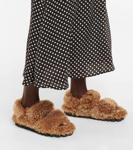 Miu Miu Shearling sandals 4