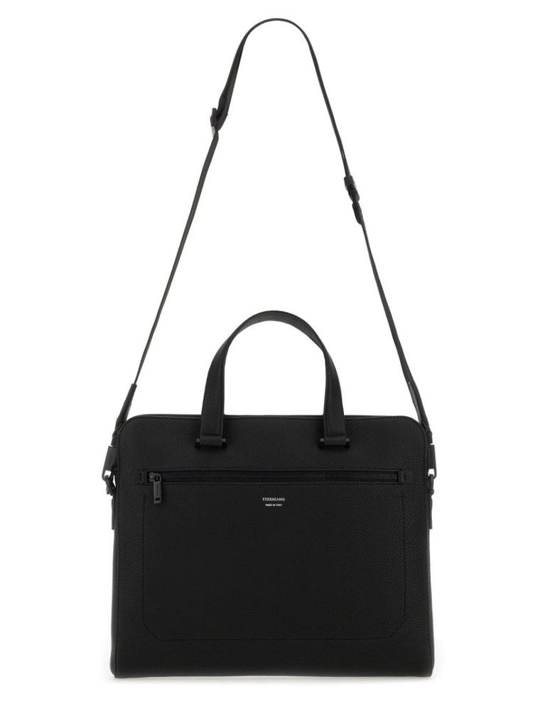 Salvatore Ferragamo Structured Leather Business Bag