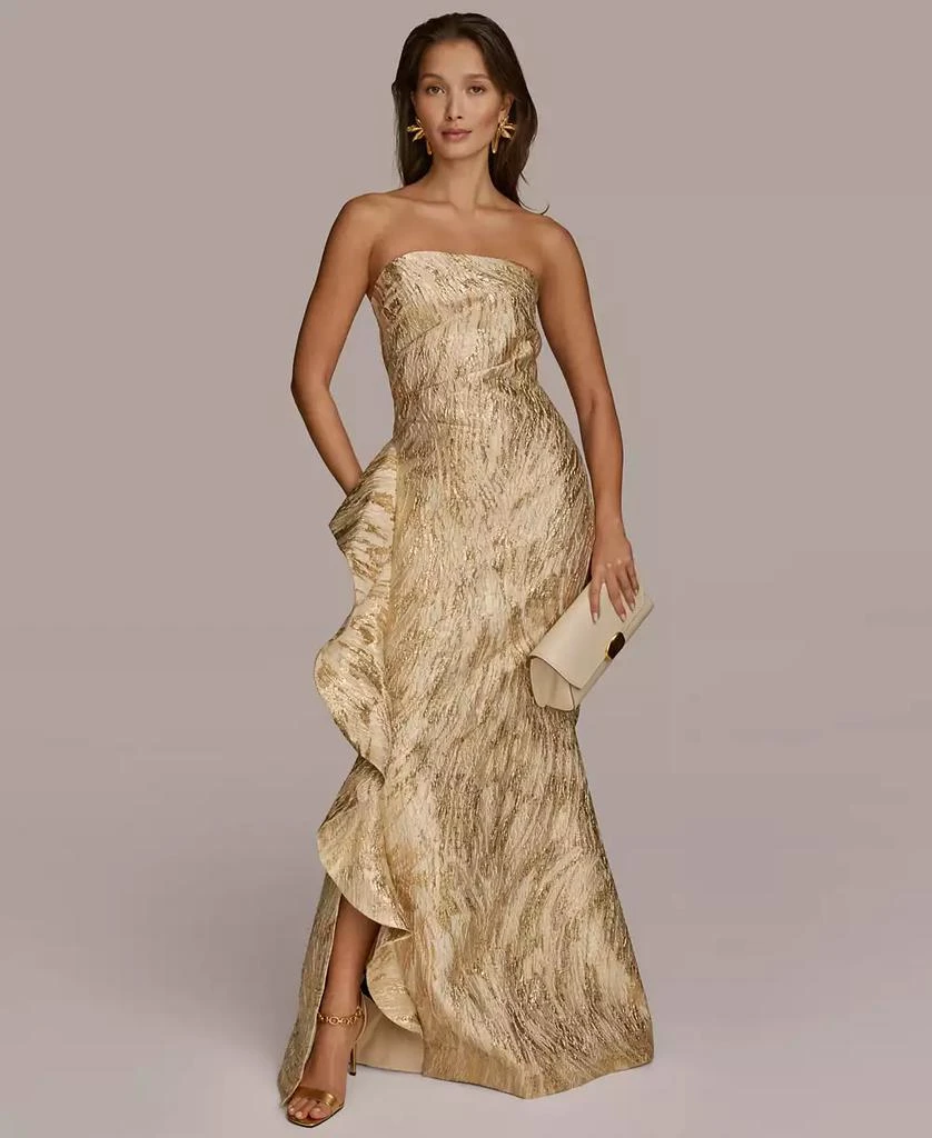 donna karan gold dress Sunnypetal Gold Appliques Tulle Tiered Flower Girl Dress Toddlers Beaded  Lace Pageant Dress