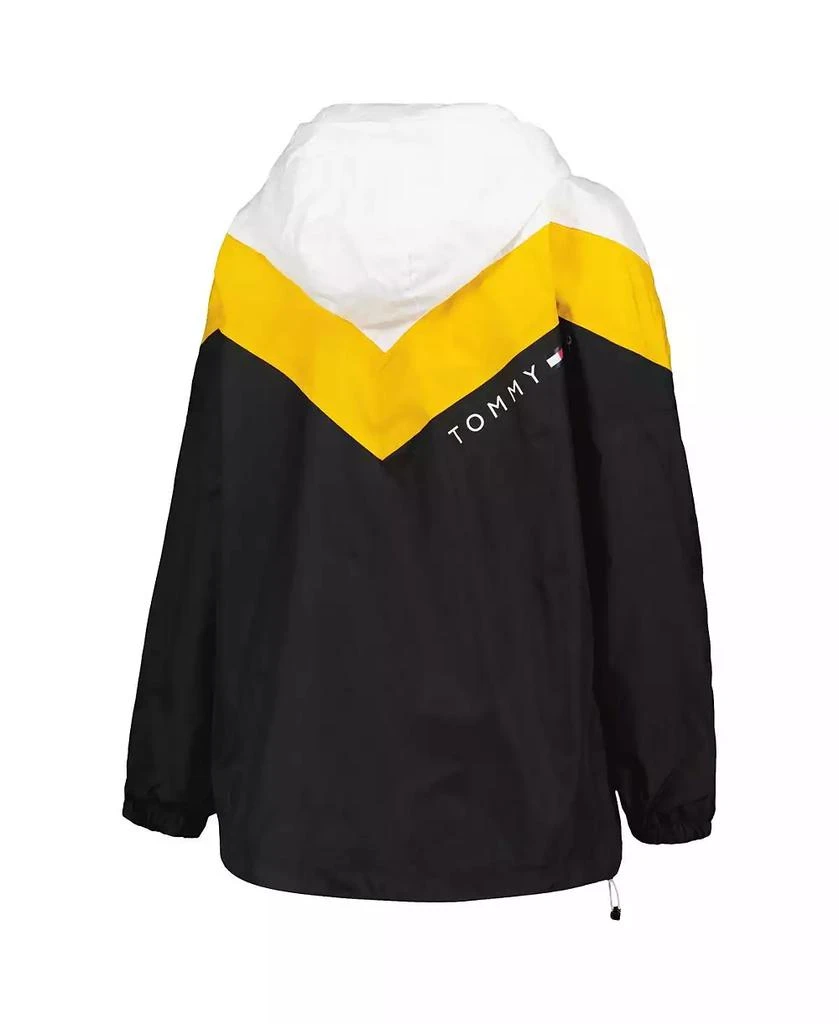 Tommy Hilfiger Women's Black, Gold Boston Bruins Staci Half-Zip Windbreaker Jacket 4