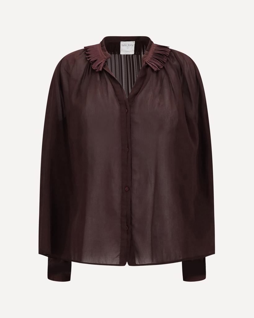 FORTE_FORTE Shirt with fringed collar