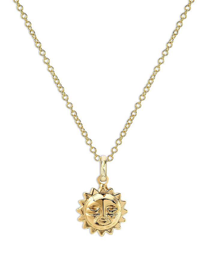 Zoe Lev 14K Yellow Gold Sun Charm Pendant