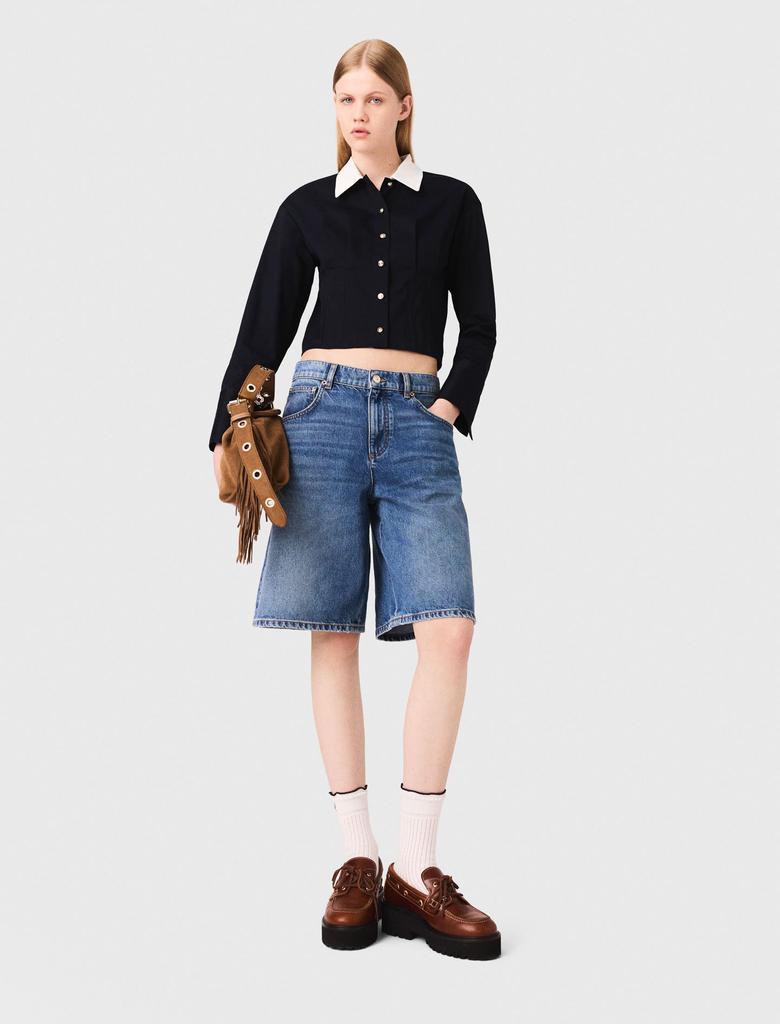 Maje Maje Woman's cotton Cropped poplin shirt for Fall/Winter