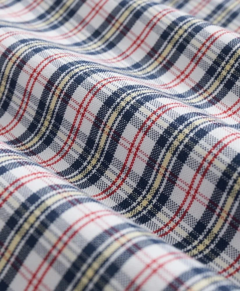 Brooks Brothers Stretch Non-Iron Oxford Button-Down Collar, Vintage Check Shirt 3