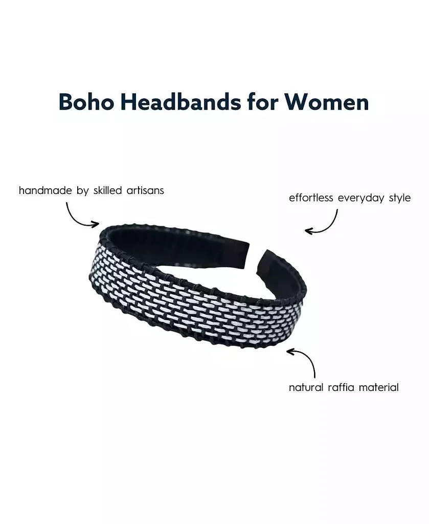 INK+ALLOY Caroline Two Color Woven Raffia Headband 2