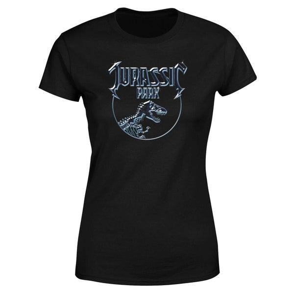 Jurassic Park Jurassic Park Logo Metal Women's T-Shirt - Black