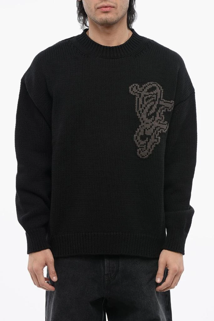 Off-White Off-White Cotton NATURE LOVER Crewneck Sweater 1