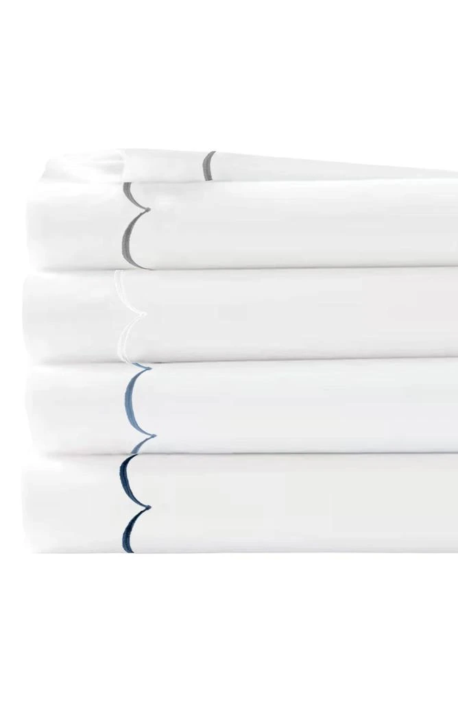 Melange Home Scalloped Edge Embroidered 600 Thread Count Pillowcases 3