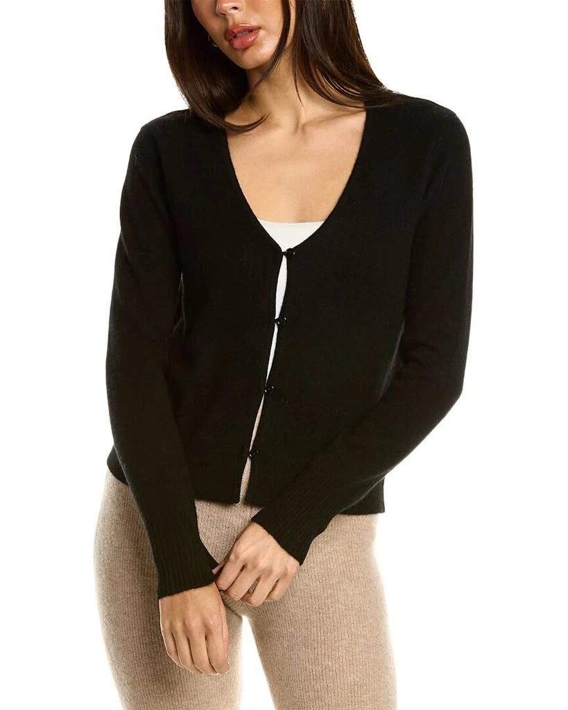 Magaschoni V-Neck Cropped Cashmere Cardigan 1