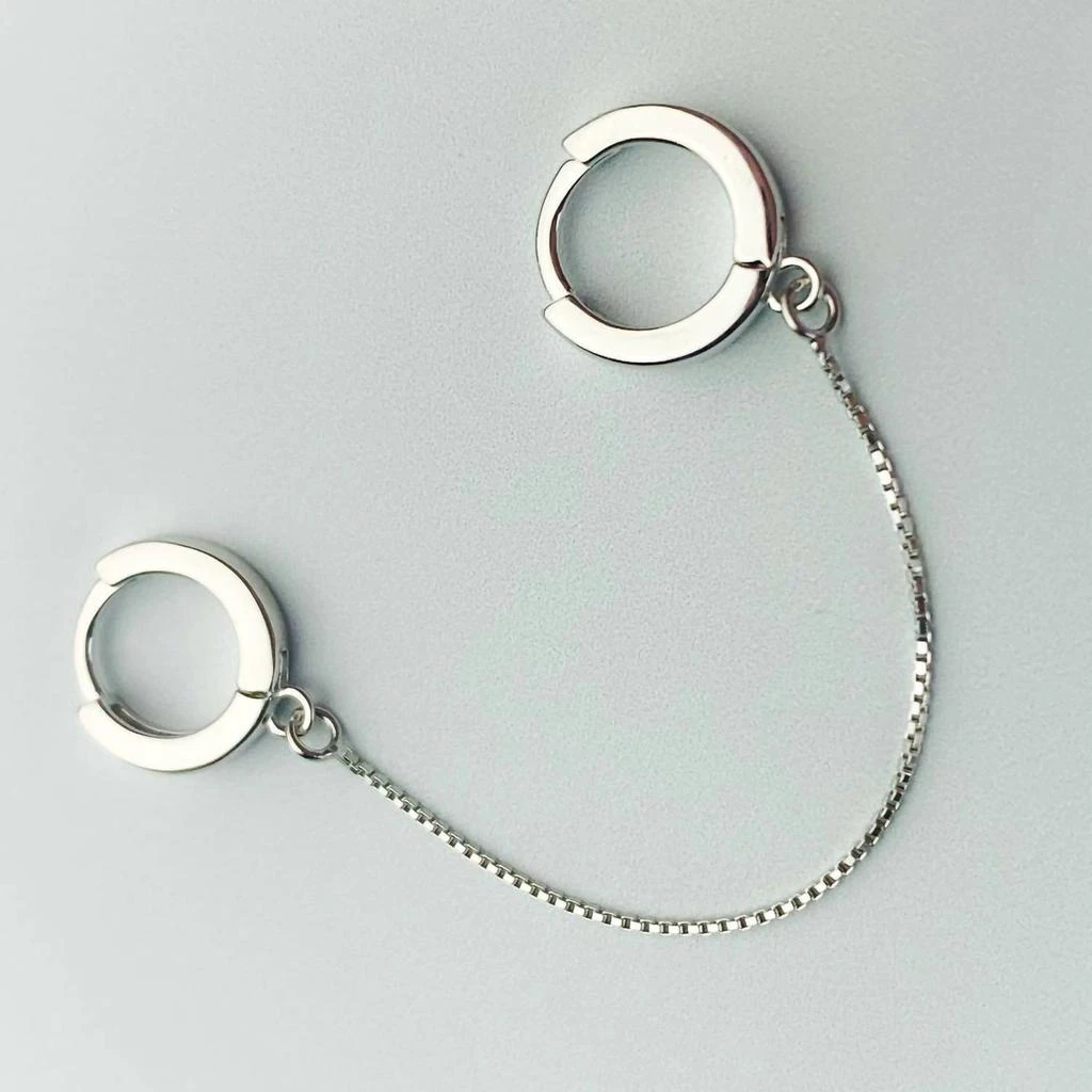 Frederique Frederique - Women
s Double Hoop Chain Earrings 2