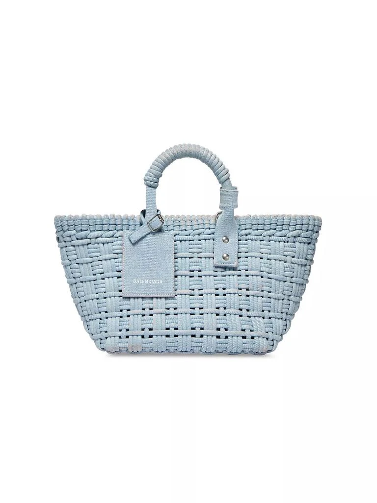 Balenciaga Bistro XS Basket Bag with Strap Denim 1
