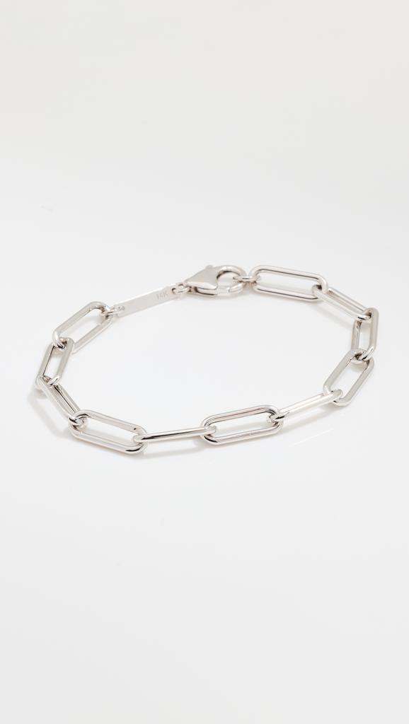 Zoe Chicco 14k White Gold Large Paperclip Chain Bracelet