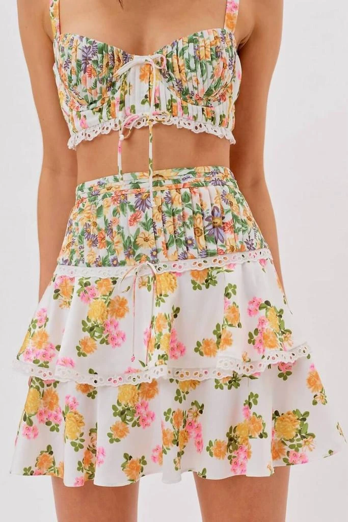 knee length dresses for ladies For Love & Lemons Rosalyn Mini – Rent with Iz main image 0