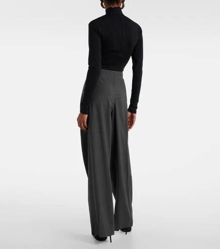 Mugler Wool barrel-leg pants 3