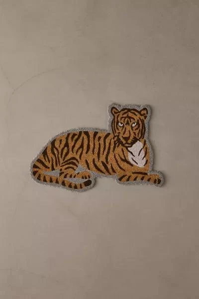 Urban Outfitters Tiger Shaped Textural Coir Doormat 1