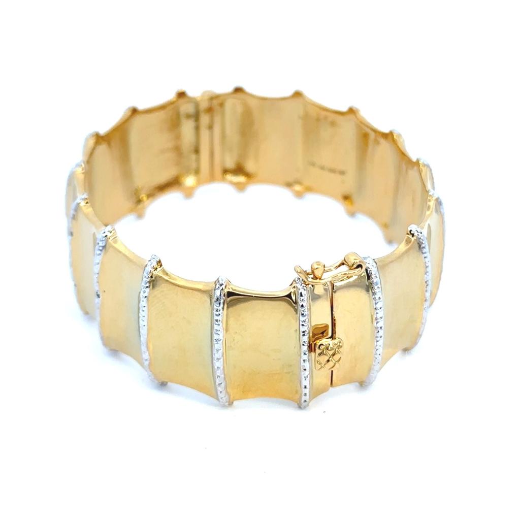 Savvy Cie Jewels 18K GOLD PLATED BANGLE BRACELET