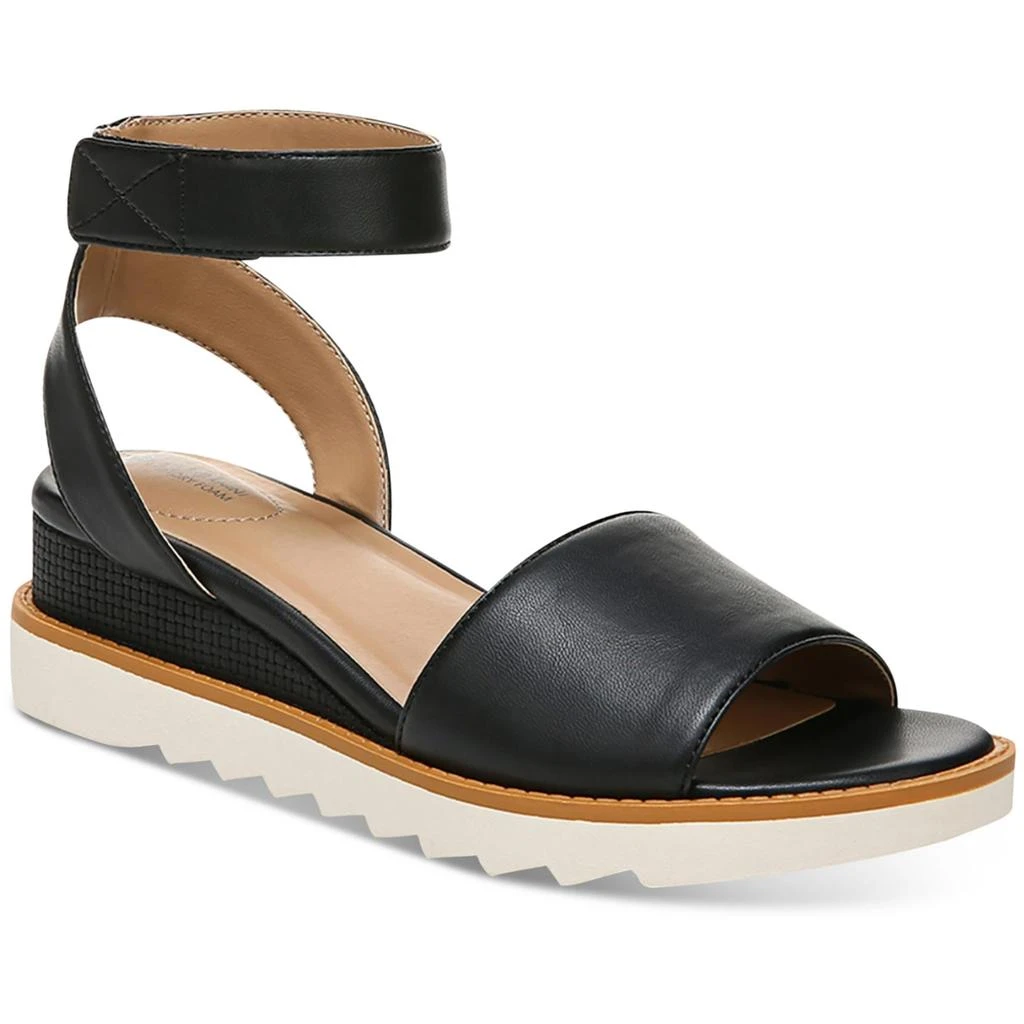 Giani Bernini Constancia Womens Faux Leather Peep-Toe Wedge Sandals 2