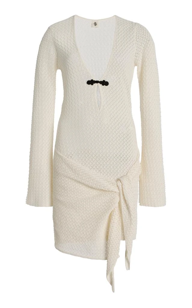 THE GARMENT THE GARMENT Tanzania Tie-Detailed Pointelle-Knit Organic Cotton  Mini Dress - Moda Operandi - Dresses & Skirts - BeyondStyle