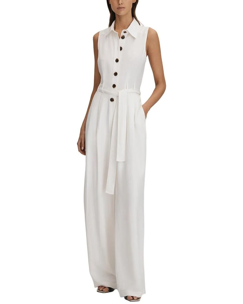REISS Perla Linen-Blend Jumpsuit 1