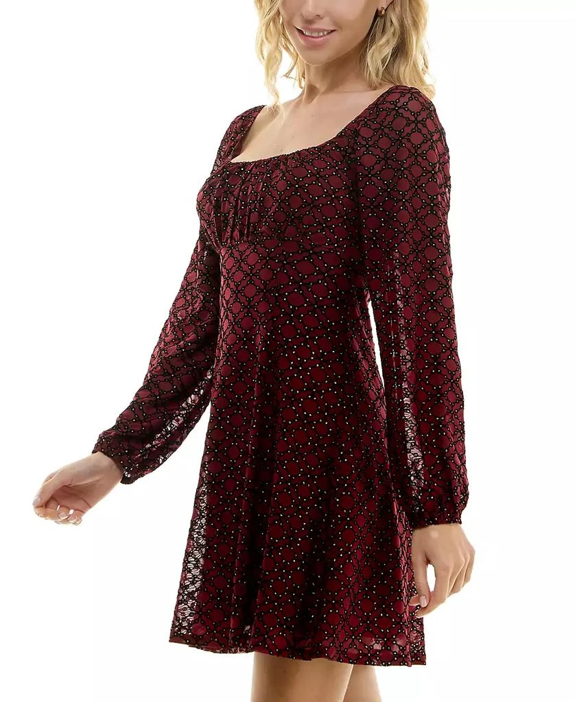 As U Wish Juniors' Emma Mesh Fit & Flare Dress 3