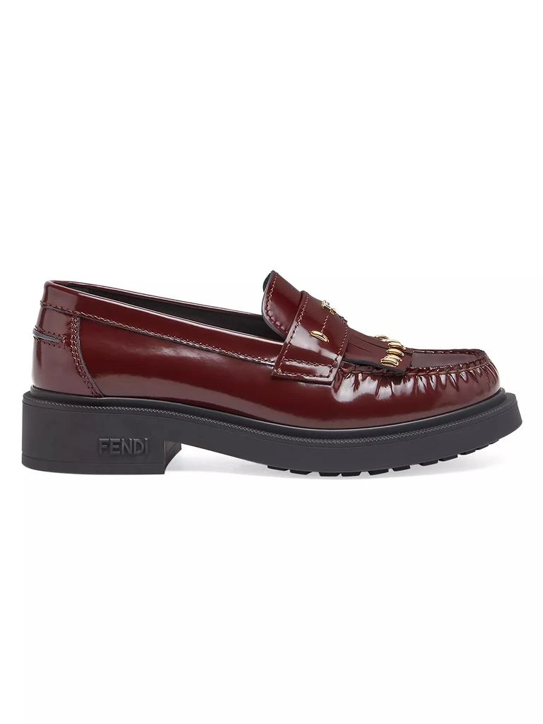 Fendi 35MM Leather Kiltie Loafers 1