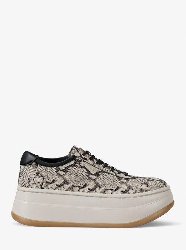 Michael Kors Hayes Snake Embossed Leather Platform Sneaker 3