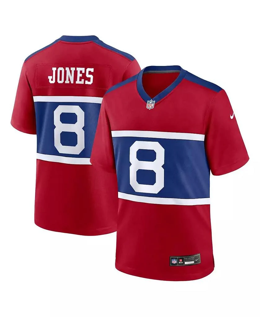 NIKE Men's Daniel Jones Century Red New York Giants Alternate Player Game Jersey 1