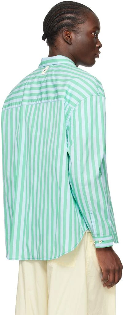 SUNNEI Green & Blue Striped Shirt 3