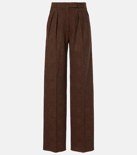 Max Mara Ponza cotton and wool-blend wide-leg pants 1