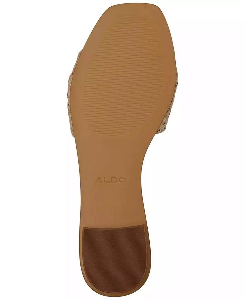 ALDO Women's Acirarwen Rhinestone Bow Flat Slide Sandals 5