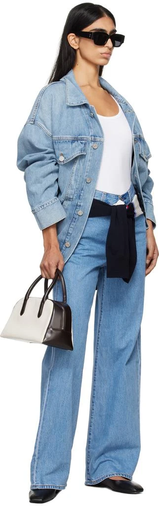 Levi's Blue Ribcage Wide Leg Jeans 4