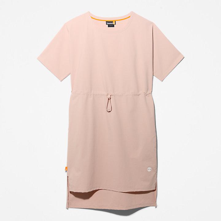 Timberland Drawstring T-Shirt Dress for Women in Light Pink