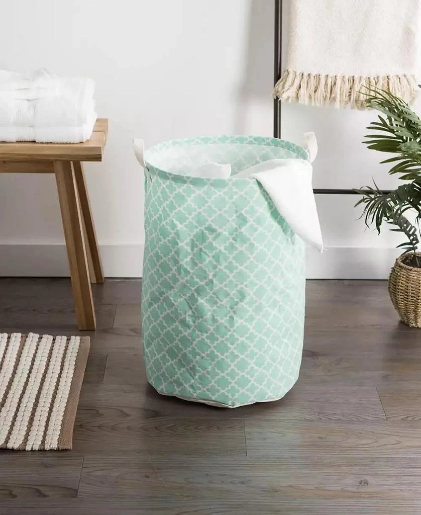 Design Imports Polyethylene Coated Cotton Polyester Laundry Ham Polyethylener Lattice Round 6