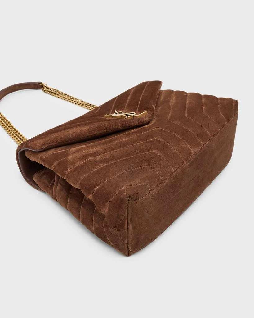 Yves Saint Laurent Loulou Medium YSL Shoulder Bag in Quilted Suede 2