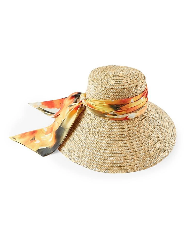 Shop Lettie grosgrain-trimmed hemp-blend visor on Sale at 