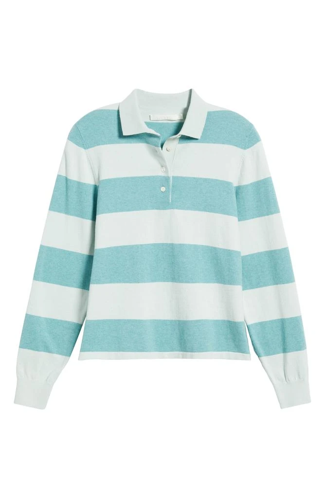 Wyeth Stripe Cotton 
Cashmere Polo Sweater 5