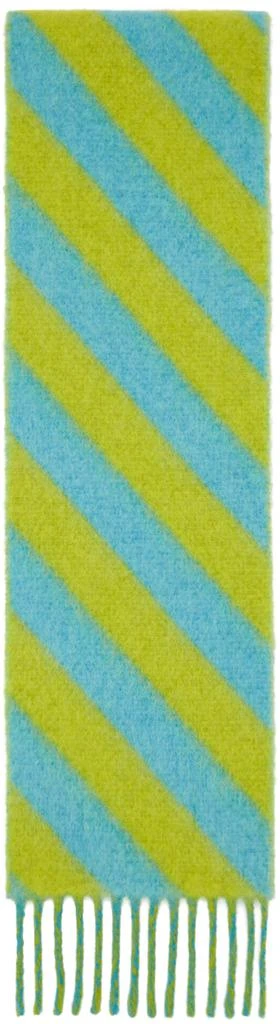 Marni SSENSE Exclusive Green & Blue Scarf 2