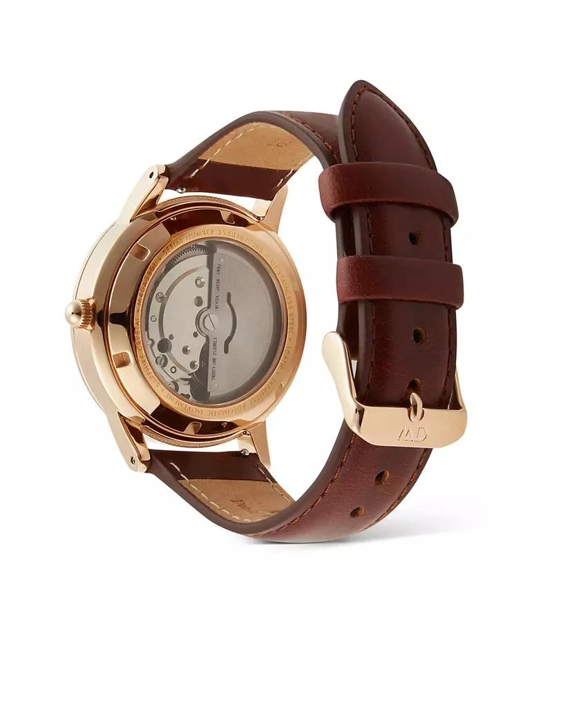 Daniel Wellington Unisex Automatic Brown Genuine Italian Chrome-Free Leather Watch, 40mm 2