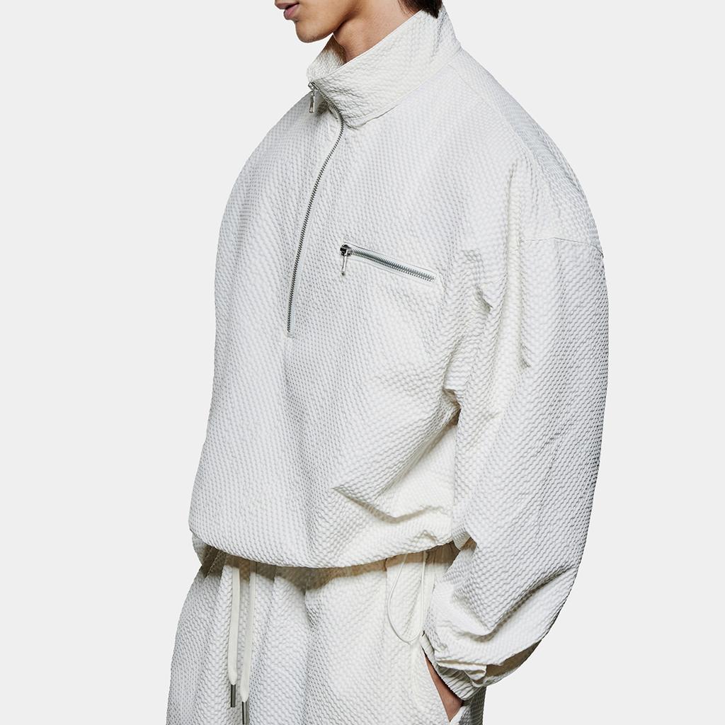 MKI Miyuki Zoku Seersucker Quarter-Zip Jacket