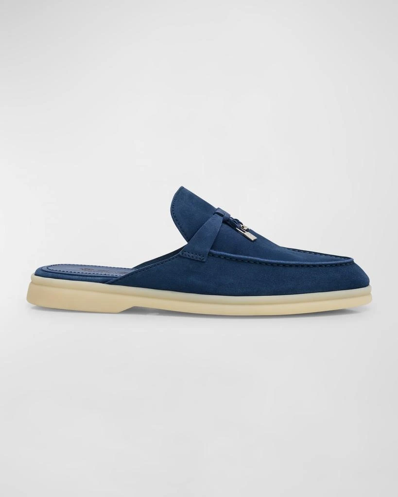 Loro Piana Babouche Charms Walk Suede Mule Loafers 1